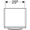 Kép 4/4 - Geberit Selnova Square 1 ajtós középmagas szekrény 33x85 cm, hikoridió 501.278.00.1