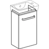 Kép 2/5 - Geberit Selnova Compact 1 ajtós alsó szekrény kézmosóhoz 34,8x25,2 cm, rövidített kivitel, matt fehér 501.488.00.1