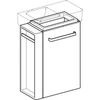 Kép 2/5 - Geberit Selnova Comfort alsó szekrény kézmosóhoz 50 cm, bal oldali törölközőtartó, rövidített kivitel, fehér 501.496.00.1