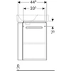Kép 4/5 - Geberit Selnova Comfort alsó szekrény kézmosóhoz 50 cm, bal oldali törölközőtartó, rövidített kivitel, fehér 501.496.00.1