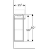 Kép 5/5 - Geberit Selnova Comfort alsó szekrény kézmosóhoz 50 cm, bal oldali törölközőtartó, rövidített kivitel, fehér 501.496.00.1