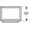 Kép 3/5 - Geberit Selnova Compact 1 ajtós alsó szekrény mosdóhoz 55 cm, szerviztérrel, fényezett fehér 501.614.01.1