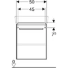 Kép 4/5 - Geberit Selnova Compact 1 ajtós alsó szekrény mosdóhoz 55 cm, szerviztérrel, fényezett fehér 501.614.01.1