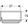Kép 2/4 - Geberit Selnova Compact 1 ajtós alsó szekrény kézmosóhoz 45 cm, rövidített kivitel, fényezett világosszürke 501.925.42.1