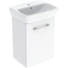 Kép 1/4 - Geberit Selnova Square 1 ajtós 36x28x65,2 cm mosdószekrény kerámia kézmosóval, fehér 502.742.00.1