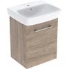Kép 1/5 - Geberit Selnova Square 1 ajtós mosdószekrény kézmosóval 50x64,9 cm, hikoridió 502.752.00.1