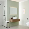 Kép 2/6 - Geberit Option Plus Square tükör 75x70 cm, közvetlen és közvetett világítással, matt fekete 502.782.14.1