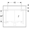 Kép 6/6 - Geberit Option Plus Square tükör 75x70 cm, közvetlen és közvetett világítással, matt fekete 502.782.14.1