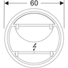 Kép 5/7 - Geberit Option kör alakú tükör 60 cm, közvetlen és közvetett világítással 502.797.00.1