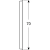 Kép 3/5 - Geberit Option Basic Square tükör felső világítással 50x70 cm, eloxált alumínium 502.804.00.1
