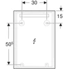 Kép 5/5 - Geberit Option Basic Square tükör felső világítással 50x70 cm, eloxált alumínium 502.804.00.1