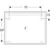 Kép 3/5 - Geberit Option Basic Square tükör felső világítással 90x70 cm, eloxált alumínium 502.808.00.1