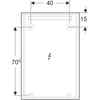 Kép 3/5 - Geberit Option Basic Square tükör felső világítással 60x90 cm, eloxált alumínium 502.812.00.1