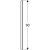Kép 5/5 - Geberit Option Basic Square tükör felső világítással 60x90 cm, eloxált alumínium 502.812.00.1