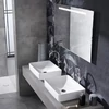 Kép 2/5 - Geberit Option Basic Square tükör felső világítással 120x90 cm, eloxált alumínium 502.815.00.1