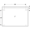 Kép 5/5 - Geberit Option Basic Square tükör felső világítással 120x90 cm, eloxált alumínium 502.815.00.1