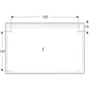Kép 5/5 - Geberit Option Basic Square tükör felső világítással 140x90 cm, eloxált alumínium 502.816.00.1