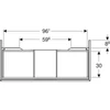 Kép 2/4 - Geberit One alsó szekrény mosdóhoz 1 fiókkal 103x47cm, magasfényű fehér 505.074.00.1