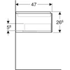 Kép 4/4 - Geberit One alsó szekrény mosdóhoz 1 fiókkal 118x47 cm, matt fekete 505.075.00.8
