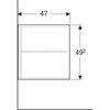 Kép 4/4 - Geberit One oldalsó polcelem 45x47 cm, magasfényű homokszürke 505.079.00.4