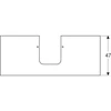 Kép 2/4 - Geberit One márványhatású mosdópult középső kivágással, pultra ültethető tálformájú mosdóhoz 120x47cm, matt fekete 505.105.00.2