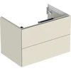 Kép 1/4 - Geberit One alsó szekrény mosdóhoz 2 fiókkal 74x47 cm, magasfényű homokszürke 505.262.00.4