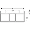 Kép 2/4 - Geberit One alsó szekrény mosdóhoz 2 fiókkal 103x47 cm, magasfényű homokszürke 505.264.00.4