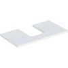 Kép 1/4 - Geberit One mosdópult középső kivágással, pultra ültethető tálformájú mosdóhoz 75x47 cm, matt fehér 505.272.00.2
