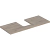 Kép 1/4 - Geberit One mosdópult középső kivágással, pultra ültethető tálformájú mosdóhoz 120x47 cm, hikoridió 505.275.00.6