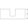 Kép 2/4 - Geberit One mosdópult középső kivágással, pultra ültethető tálformájú mosdóhoz 120x47 cm, hikoridió 505.275.00.6