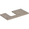 Kép 1/4 - Geberit One mosdópult bal oldali kivágással 90x47 cm, pultra ültethető tálformájú mosdóhoz, hikoridió 505.293.00.6