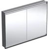 Kép 1/6 - Geberit One 2 ajtós tükrös szekrény ComfortLight világítással 120x90 cm, matt fekete 505.805.00.7