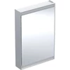 Kép 1/4 - Geberit One tükrös szekrény jobbra nyíló ajtóval 60x90 cm, világítással, alumínium 505.811.00.1