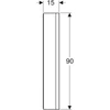 Kép 3/4 - Geberit One tükrös szekrény jobbra nyíló ajtóval 60x90 cm, világítással, alumínium 505.811.00.1