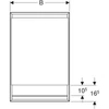 Kép 5/6 - Geberit One jobbra nyíló tükrös szekrény polccal és világítással 60x90 cm, matt fekete 505.821.00.7