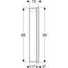 Kép 6/6 - Geberit One jobbra nyíló tükrös szekrény polccal és világítással 60x90 cm, matt fekete 505.821.00.7