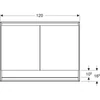 Kép 4/6 - Geberit One tükrös szekrény polccal és ComfortLight világítással 120 cm, fehér 505.825.00.2