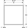 Kép 2/3 - Geberit One takarókeret tükrös szekrényhez 75x93 cm, fehér 505.842.00.1