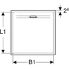 Kép 2/4 - Geberit Sestra szögletes zuhanytálca 80x80 cm, strukturált pala, szürke 550.291.00.2
