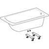 Kép 2/5 - Geberit Perfect egyenes akril kád 150x75 cm lábkészlettel, fényes fehér 554.071.01.1