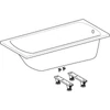 Kép 2/5 - Geberit Perfect egyenes akril kád 160x75 cm lábkészlettel, fényes fehér 554.072.01.1
