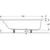 Kép 4/5 - Geberit Perfect egyenes akril kád 180x80 cm lábkészlettel, fényes fehér 554.074.01.1