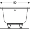 Kép 5/5 - Geberit Perfect egyenes akril kád 180x80 cm lábkészlettel, fényes fehér 554.074.01.1
