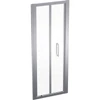 Kép 1/5 - Geberit Geo összecsukható ajtó 76x190 cm, átlátszó üveggel, Reflex bevonat, ezüst profillal 560.106.00.2
