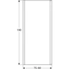 Kép 4/5 - Geberit Geo fix oldalfal 80x190 cm, átlátszó üveggel, Reflex bevonattal, ezüst profillal 560.117.00.2
