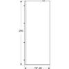 Kép 4/4 - Geberit GEO Walk-In fix oldalfal 80x200 cm átlátszó üveg, Reflex bevonat, ezüst profillal 560.119.00.2