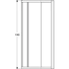 Kép 6/6 - Geberit GEO sarok zuhanykabin 90x190 cm átlátszó üveggel, Reflex bevonat, ezüst profil 560.121.00.2
