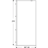Kép 4/4 - Geberit GEO Walk-In fix oldalfal 90x200 cm átlátszó üveg, Reflex bevonat, ezüst profillal 560.129.00.2