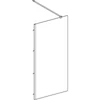 Kép 2/4 - Geberit GEO Walk-In fix oldalfal 100x200 cm átlátszó üveg, Reflex bevonat, ezüst profillal 560.139.00.2
