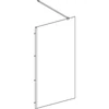 Kép 2/4 - Geberit GEO Walk-In fix oldalfal 110x200 cm átlátszó üveg, Reflex bevonat, ezüst profillal 560.149.00.2